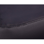 Set fotoliu si taburet cu tapiterie din piele ecologica neagra Rita 64.5 cm x 59. 5 cm x 78 h x 43 h1 x 68 h2