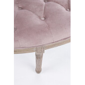 Banca, tapiterie velur roz, Tilde, 125x42x48 cm
