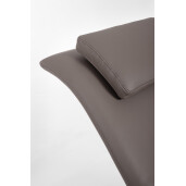 Sezlong otel negru piele ecologica maro Vermont 60x170x84 cm