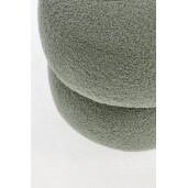 Taburet lemn negru textil buclat verde Gabby 41x39 cm