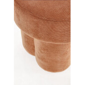 Taburet textil portocaliu Glenda 42x42x43 cm
