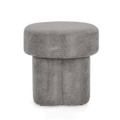 Taburet textil gri Glenda 42x42x43 cm