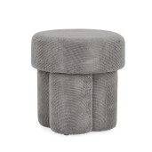 Taburet textil gri Glenda 42x42x43 cm
