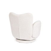 Fotoliu rotativ textil alb Harper 78x76x80h
