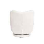 Fotoliu rotativ textil alb Harper 78x76x80h