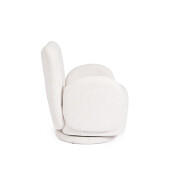 Fotoliu rotativ textil alb Harper 78x76x80h