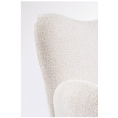 Fotoliu rotativ textil alb Harper 78x76x80h