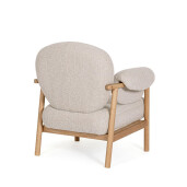 Fotoliu lemn maro textil natur Calista 83x80x84h