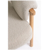 Fotoliu lemn maro textil natur Calista 83x80x84h