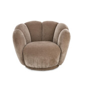 Fotoliu textil maro Tulip 89x82x71h