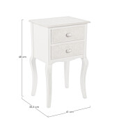 Noptiera lemn alb Clorine 41x33.5x68h