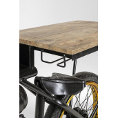 Consola tip Bar model Bicicleta din fier si lemn Epic 183 cm x 41 cm x 86 h