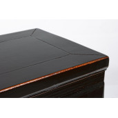 Consola cu 3 sertare din lemn negru patinat Jinan 128 cm x 30 cm x 88 h