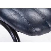 Scaun cu spatar picioare din fier si tapiterie piele ecologica albastra Debbie 44 cm x 55 cm x 73 h x 44 h1 