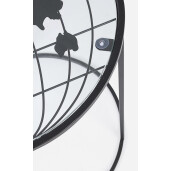 Set 2 masute otel sticla negru World 40x41 cm; 45x45 cm