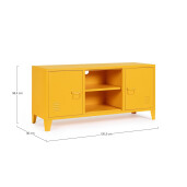 Comoda TV otel galben Cambridge 120.5x40x58.5 cm