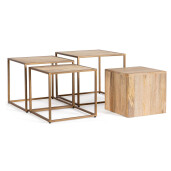 Set 4 masute Jaidev 38x38x36 cm; 42x42x39 cm; 46x46x42 cm; 50x50x45 cm