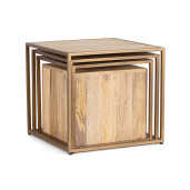 Set 4 masute Jaidev 38x38x36 cm; 42x42x39 cm; 46x46x42 cm; 50x50x45 cm