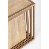 Set 4 masute Jaidev 38x38x36 cm; 42x42x39 cm; 46x46x42 cm; 50x50x45 cm