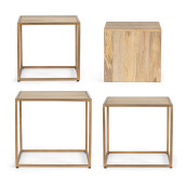 Set 4 masute Jaidev 38x38x36 cm; 42x42x39 cm; 46x46x42 cm; 50x50x45 cm