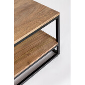 Masuta lemn maro otel negru Nartan 118x60x40 cm
