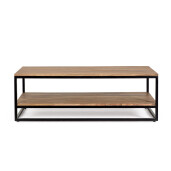 Masuta lemn maro otel negru Nartan 118x60x40 cm