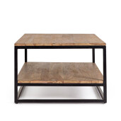 Masuta lemn maro otel negru Nartan 118x60x40 cm
