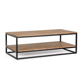 Masuta lemn maro otel negru Nartan 118x60x40 cm