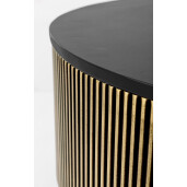 Masuta mdf lemn mango auriu negru Virat 90x40 cm