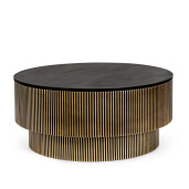 Masuta mdf lemn mango auriu negru Virat 90x40 cm