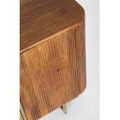 Comoda lemn mango maro otel auriu 95x40x80 cm