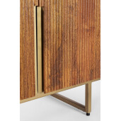 Comoda lemn mango maro otel auriu 95x40x80 cm