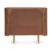 Comoda lemn mango maro otel auriu 95x40x80 cm