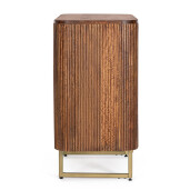 Comoda lemn mango maro otel auriu 95x40x80 cm