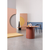 Masuta lemn mdf albastru maro Ojas 70x33 cm