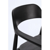 Set 2 scaune lemn negru Idris 60x54x80 cm