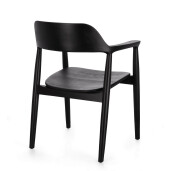 Set 2 scaune lemn negru Idris 60x54x80 cm