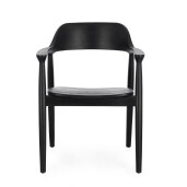 Set 2 scaune lemn negru Idris 60x54x80 cm
