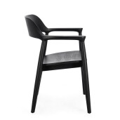 Set 2 scaune lemn negru Idris 60x54x80 cm