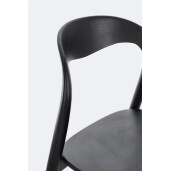 Set 2 scaune lemn negru Miley 47x53x82 cm