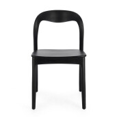 Set 2 scaune lemn negru Miley 47x53x82 cm
