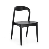 Set 2 scaune lemn negru Miley 47x53x82 cm