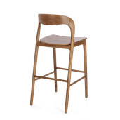 Scaun bar lemn maro Miley 48x51.5x102 cm