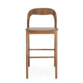 Scaun bar lemn maro Miley 48x51.5x102 cm