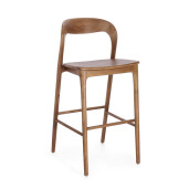 Scaun bar lemn maro Miley 48x51.5x102 cm