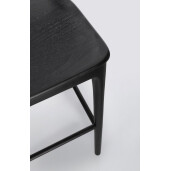 Scaun bar lemn negru Miley 48x51.5x102 cm