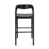 Scaun bar lemn negru Miley 48x51.5x102 cm