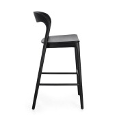 Scaun bar lemn negru Miley 48x51.5x102 cm