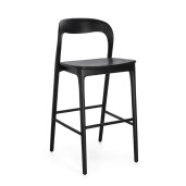 Scaun bar lemn negru Miley 48x51.5x102 cm