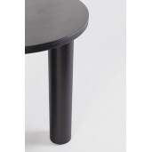 Masuta lemn mango negru Orissa Ø50x65h